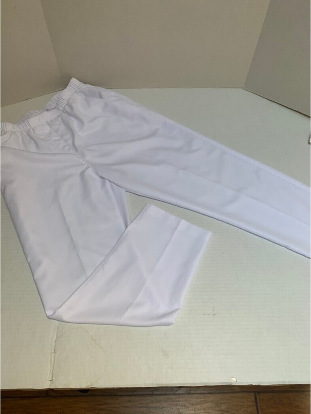 Alia Womens White Size 12 Pull On Polyester Elastic Waist Pants